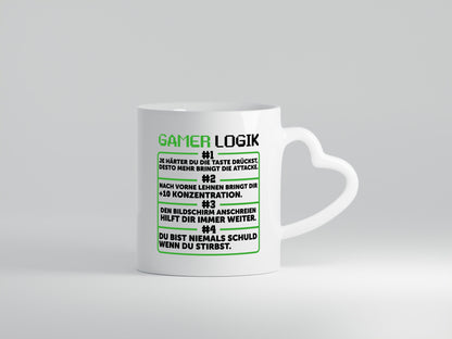 Gamer Logik | Zocker Spruch Gaming Humor lustig Geschenkidee Tasse