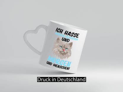 Ich hasse Morgenmenschen | Morgenmuffel mürrische Katze Geschenkidee