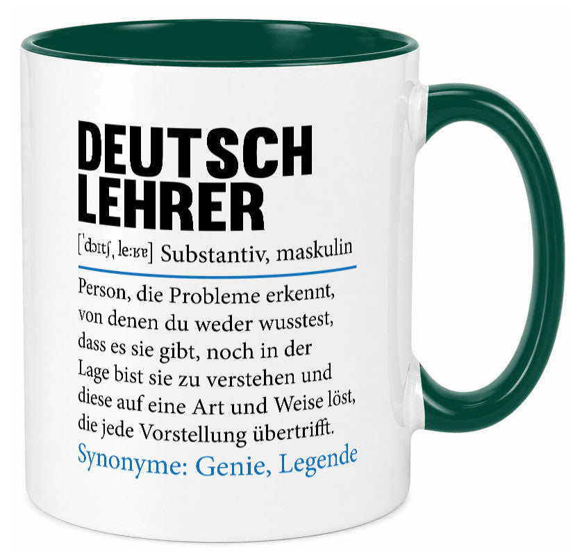 Deutschlehrer Spruch | Lehrer Schule Humor lustig Geschenkidee Geschenk Tasse