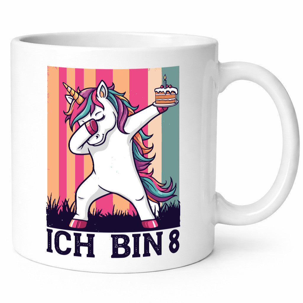 8 Geburtstag | Einhorn Damping Mädchen lustig Geschenkidee Geschenk Tasse
