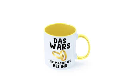 Die macht ist bei ihr | Hochzeit Tasse Ehemann Ehe Geschenk Humor Geschenkidee