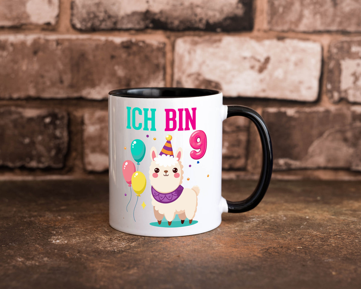 9. Geburtstag | 9 Jahre Lama Alpaka Humor Geschenkidee Tasse