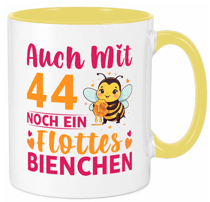 44. Geburtstag | Flottes Bienchen 44 Jahre Geschenkidee Humor Tasse