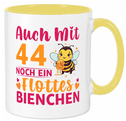 44. Geburtstag | Flottes Bienchen 44 Jahre Geschenkidee Humor Tasse