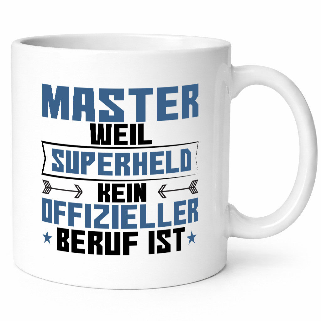 Superheld Master | Universität Student Humor Geschenkidee Tasse