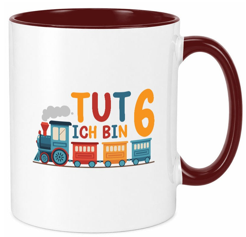 6. Geburtstag | 6 Jahre Eisenbahn Zug junge lustiger Spruch Geschenk Tasse