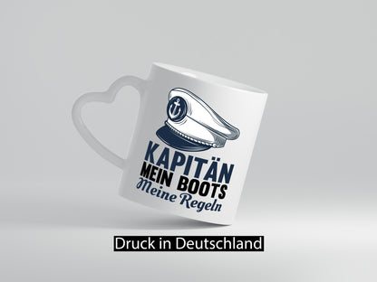 Mein Boot meine Regeln | Kapitän Tasse Schifffahrer Humor Geschenkidee