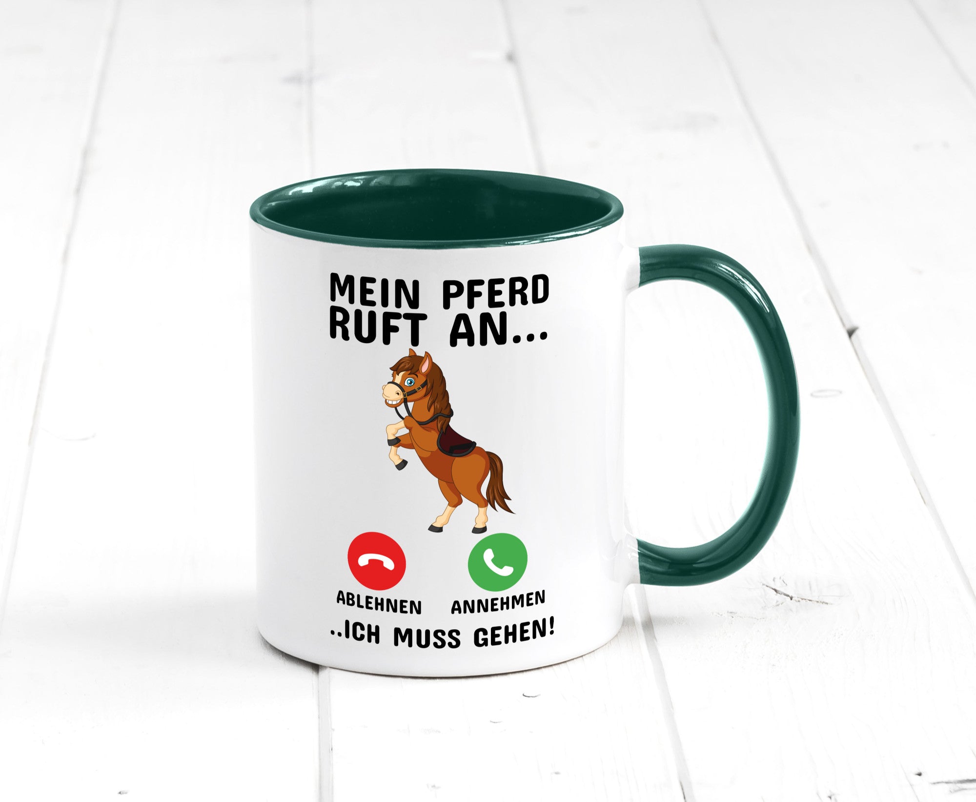Mein Pferd ruft an Humor Geschenkidee Tasse