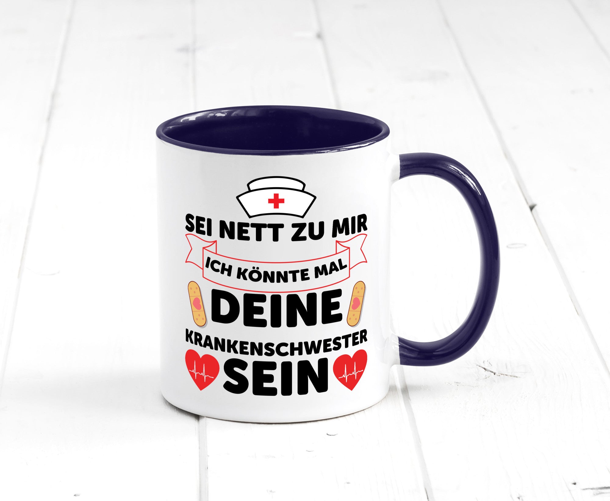 Ich könnte deine Krankenschwester sein | Pflegekraft Geschenkidee Humor Tasse
