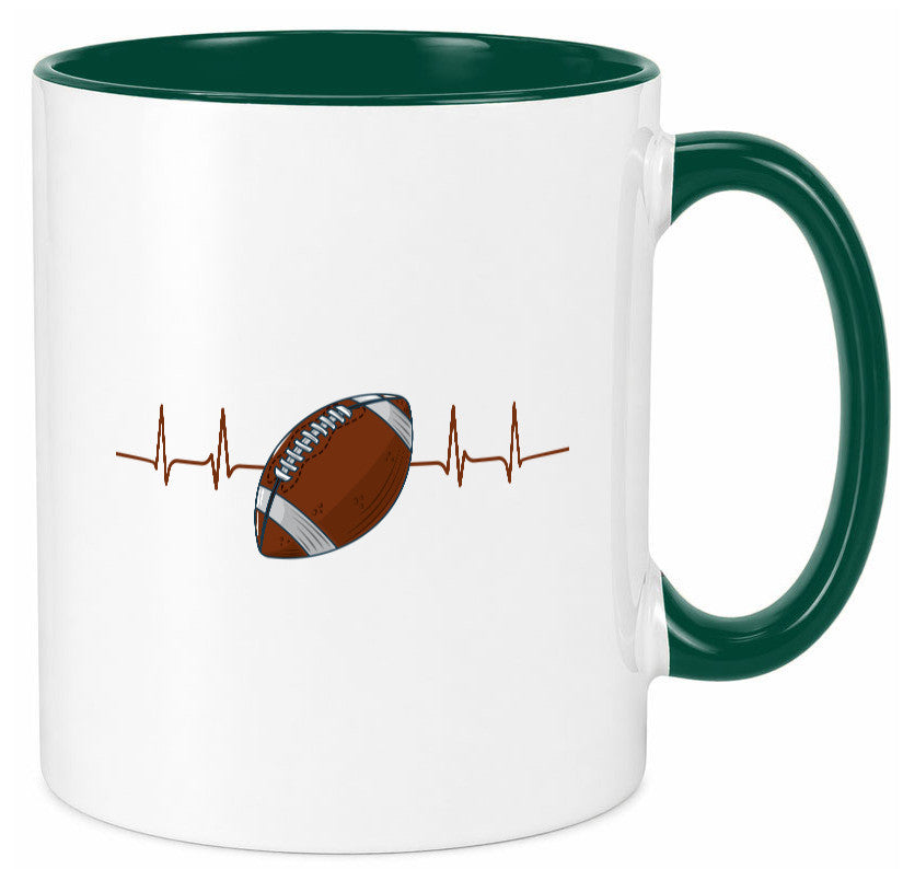 American Football Herzschlag | Footballer Superbowl Humor Geschenkidee Tasse