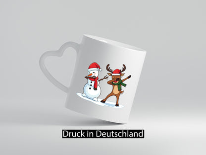 Dabbing Schneeman Rentier | Weihnachten v2 lustig Tierliebhaber Humor Geschenk