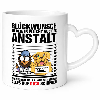 Glückwunsch zu deiner Flucht | Abschiedgeschenk v3 Geschenk Humor Geschenkidee