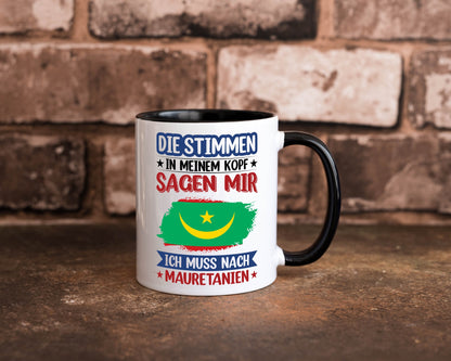 Mauretanien | Urlaub Stimmen in meinem Kopf Traumland lustiger Spruch Geschenk Tasse