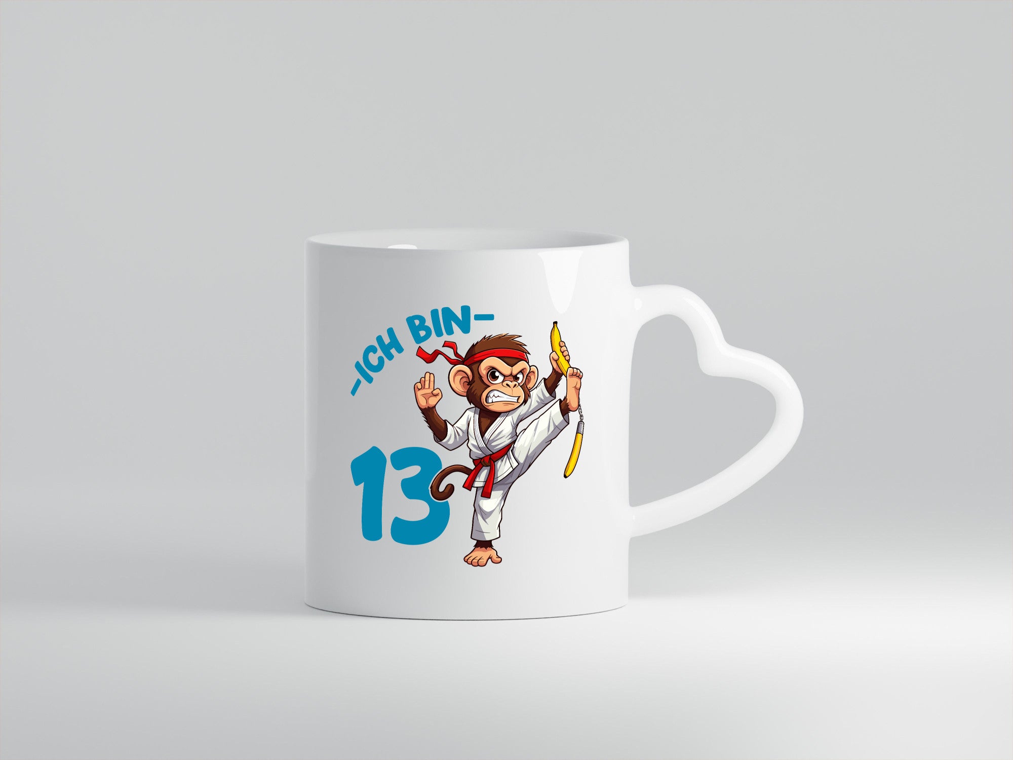 Ich bin 13 | 13. Geburtstag Karate Kampfsport Affe Geschenkidee Humor Tasse