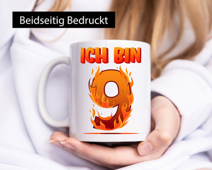 9. Geburtstag | 9 Jahre Drache lustiger Spruch Geschenk Geschenkidee Tasse