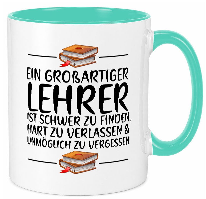 Großartiger Lehrer schwer zu finden | Schule Beste lustiger Spruch Geschenk Tasse