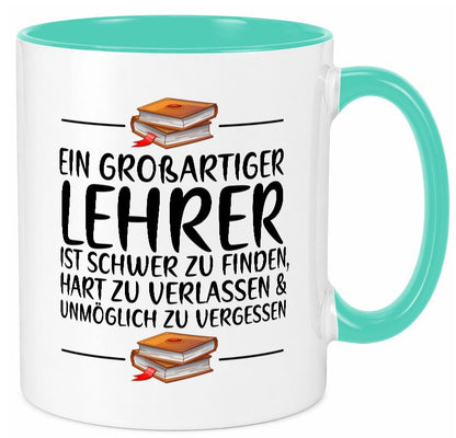 Großartiger Lehrer schwer zu finden | Schule Beste lustiger Spruch Geschenk Tasse