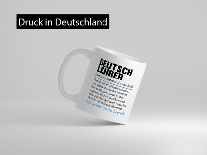 Deutschlehrer Spruch | Lehrer Schule Humor lustig Geschenkidee Geschenk Tasse