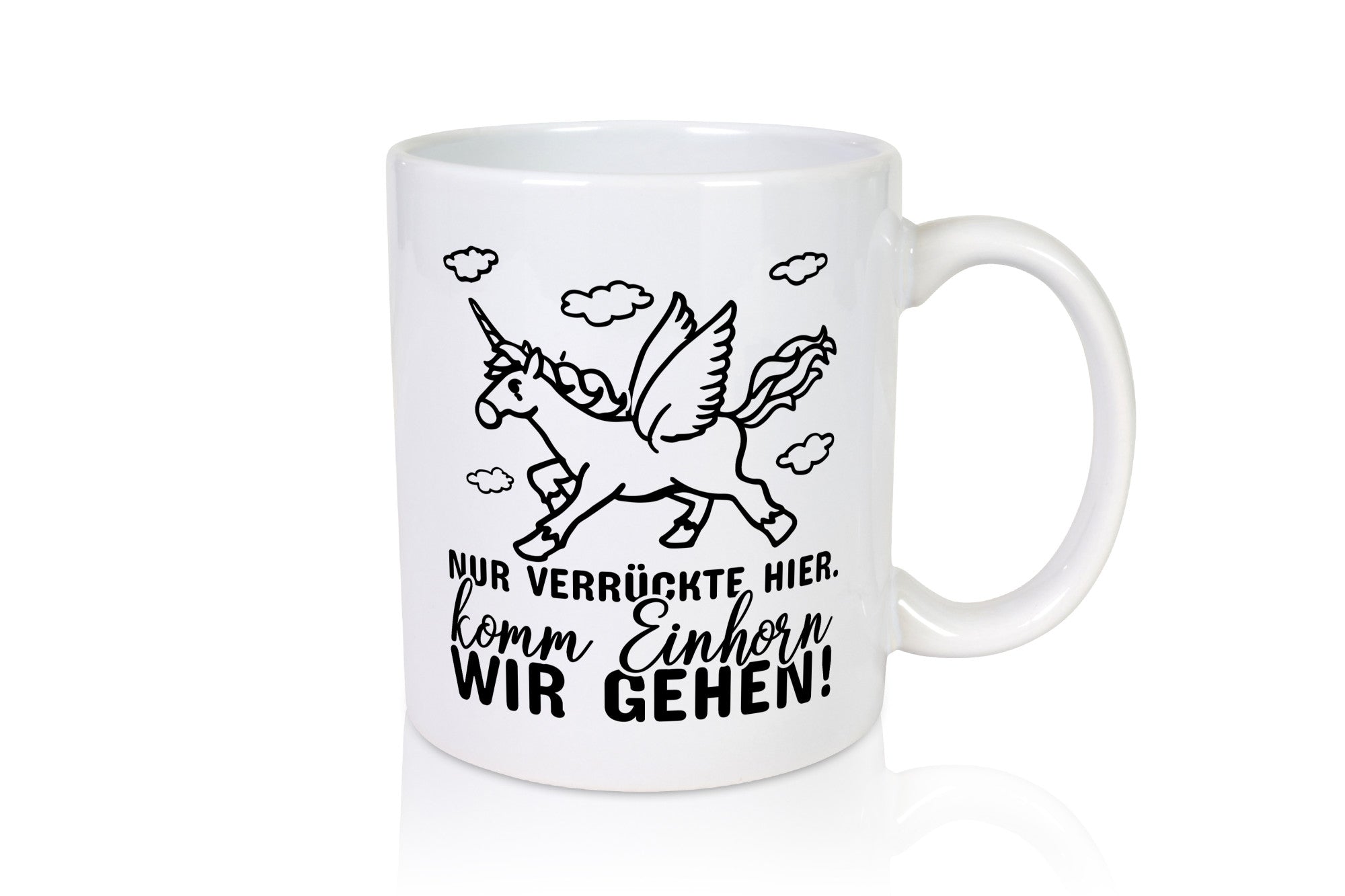 Nur verrückte hier lustig Humor Geschenkidee Geschenk Tasse