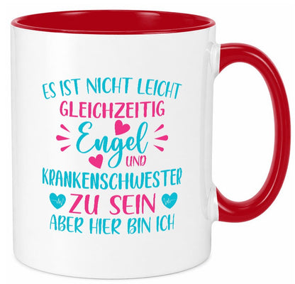 Gleichzeitig Engel und Krankenschwester | Herzschlag Humor Geschenkidee Tasse