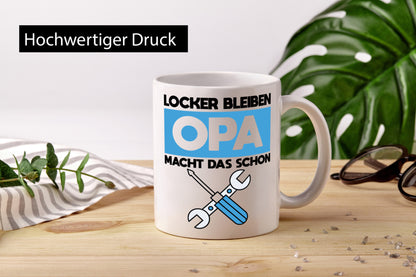 Opa macht das schon | Werkzeug Geschenk Familie Geschenkidee lustiger Spruch