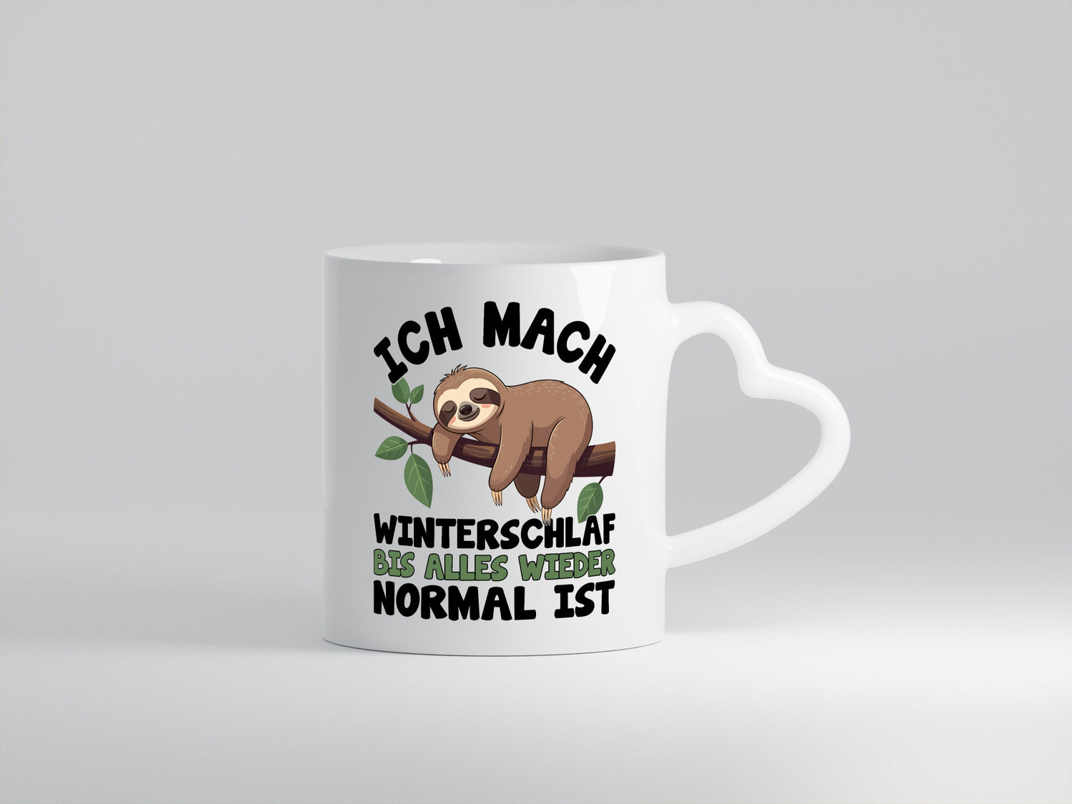 Winterschlaf | Faultier Schlafen v2 lustiger Spruch Geschenk Tierliebhaber