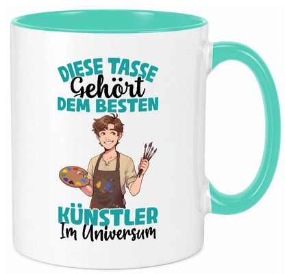 Im Universum: Künstler | Kunst Geschenkidee Humor Tasse