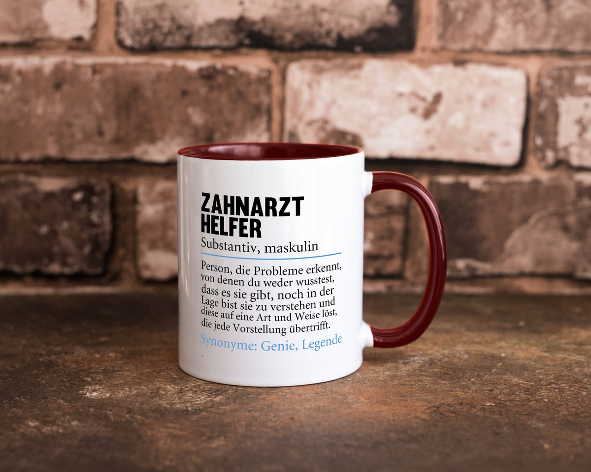 Zahnarzthelfer | Spruch Humor Zahnmedizin Geschenkidee Tasse