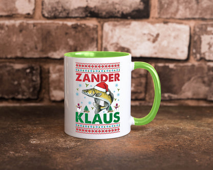 Zander Klaus | Ugly Christmas Angler Angeln v2 Geschenk Humor Geschenkidee Tasse