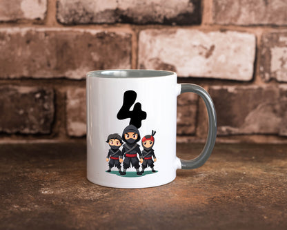 4. Geburtstag | 4 Jahre Ninja lustig Geschenkidee Geschenk Tasse