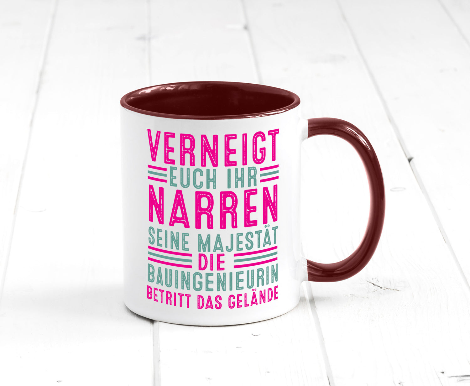 Verneigt euch: Bauingenieurin | Ingenieurin Geschenkidee Humor Tasse