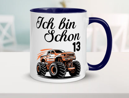 13. Geburtstag | Monster truck 13 Jahre Geschenkidee Humor Tasse