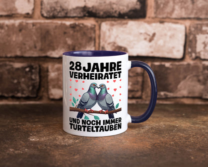 28 Jahre verheiratet | Turteltauben Ehe Ehepaar Geschenk Humor Geschenkidee