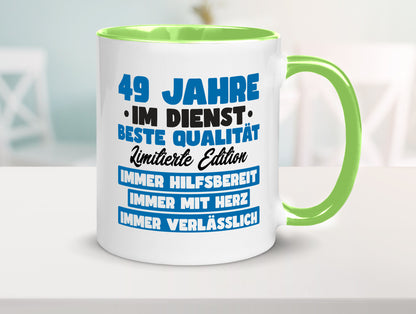 49 Jahre im Dienst | Jubiläum Arbeit v7 Humor Kollegen Büro Geschenkidee Tasse