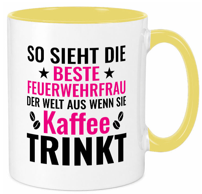 Kaffee trinkt: Feuerwehrfrau | Feuerwehr Geschenkidee Humor Tasse
