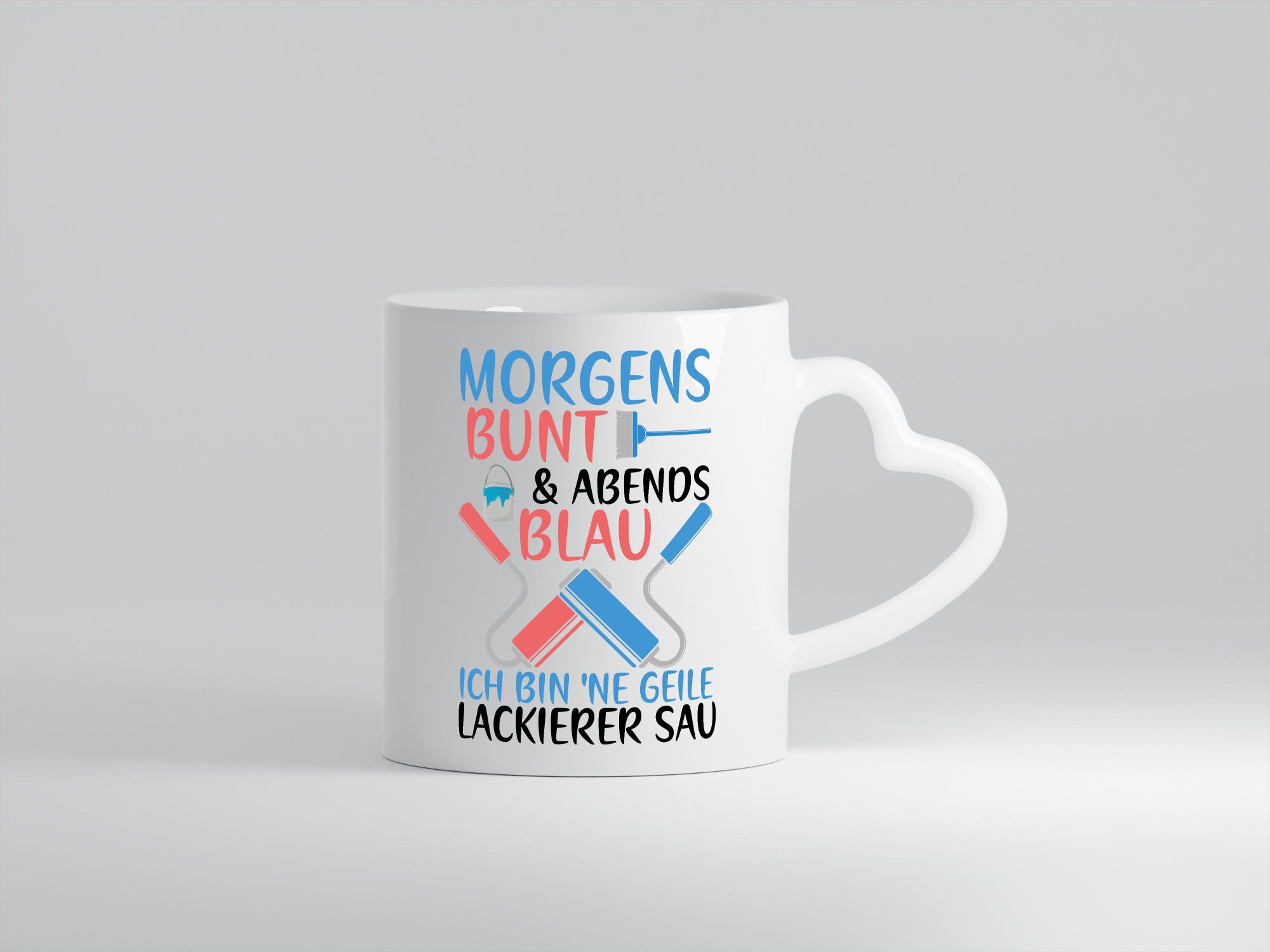 Morgens bunt und abends blau | Lackierer witziger Spruch lustig Humor