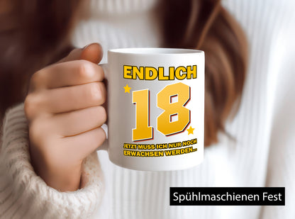 Finally 18 | Birthday Mug Adult v2 Gift Idea Humor