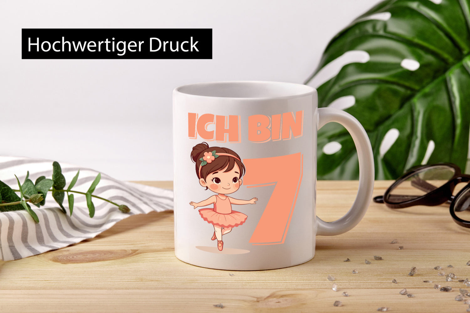 7 Geburtstag | Jahre Ballerina Mädchen Ballet Humor Geschenkidee Tasse
