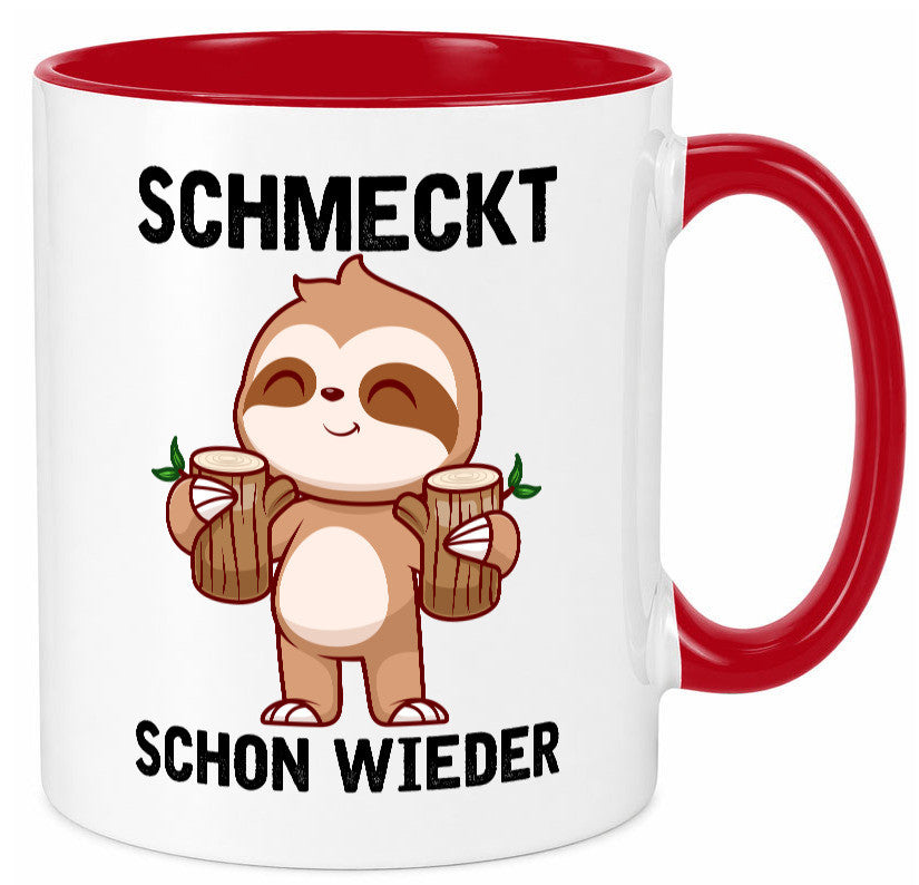 Schmeckt schon wieder | Frankfurt Hessen v2 Geschenkidee Humor Tasse