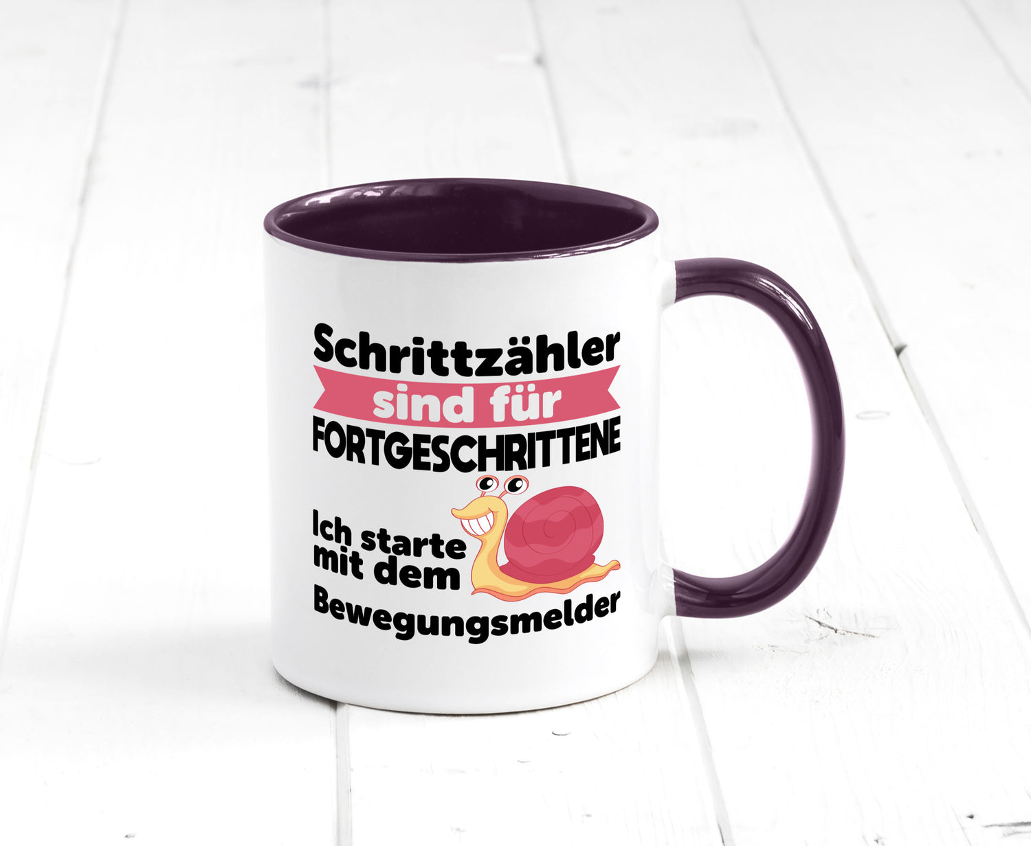 Schrittzähler Fortgeschrittene, Bewegungsmelder | Schnecke Geschenk Humor