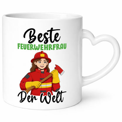 Beste Feuerwehrfrau | Feuerwehr Humor Geschenkidee Tasse
