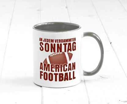 American Football | Sportfan Motiv jeden Sonntag Humor Geschenkidee Tasse
