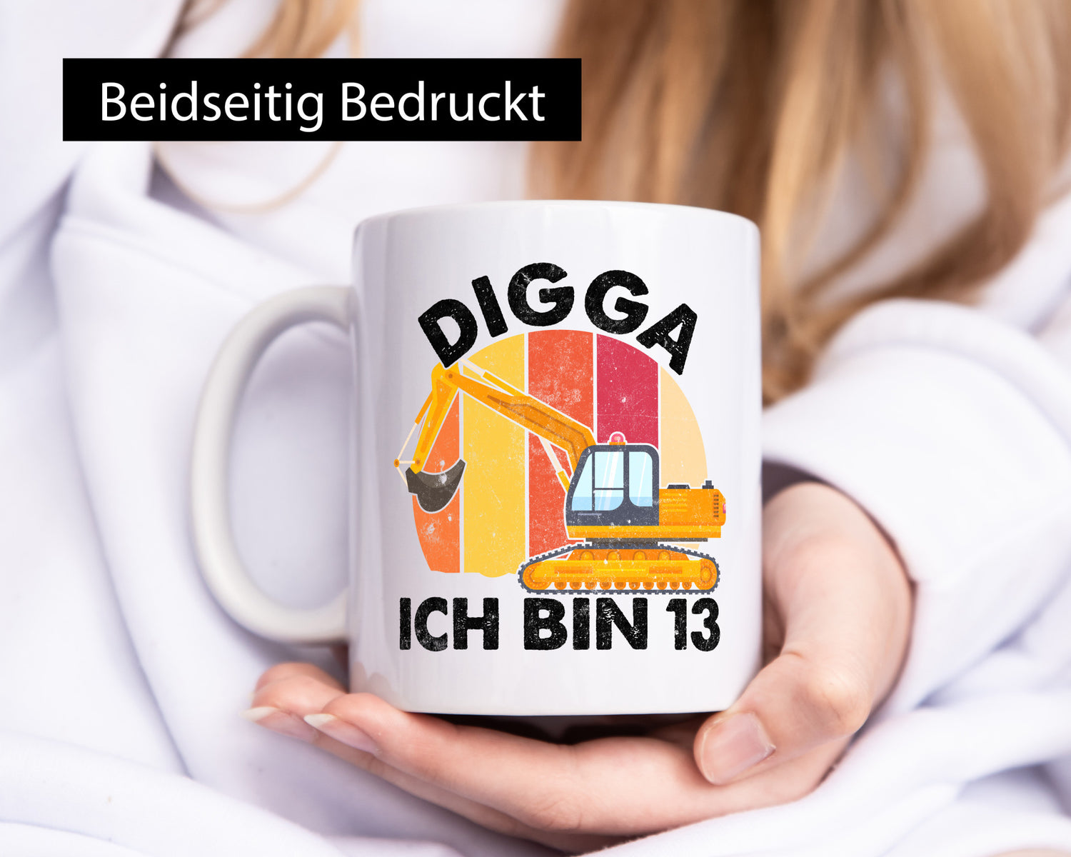 13. Geburtstag | 13 Jahre Bagger Digga lustiger Spruch Geschenk Geschenkidee