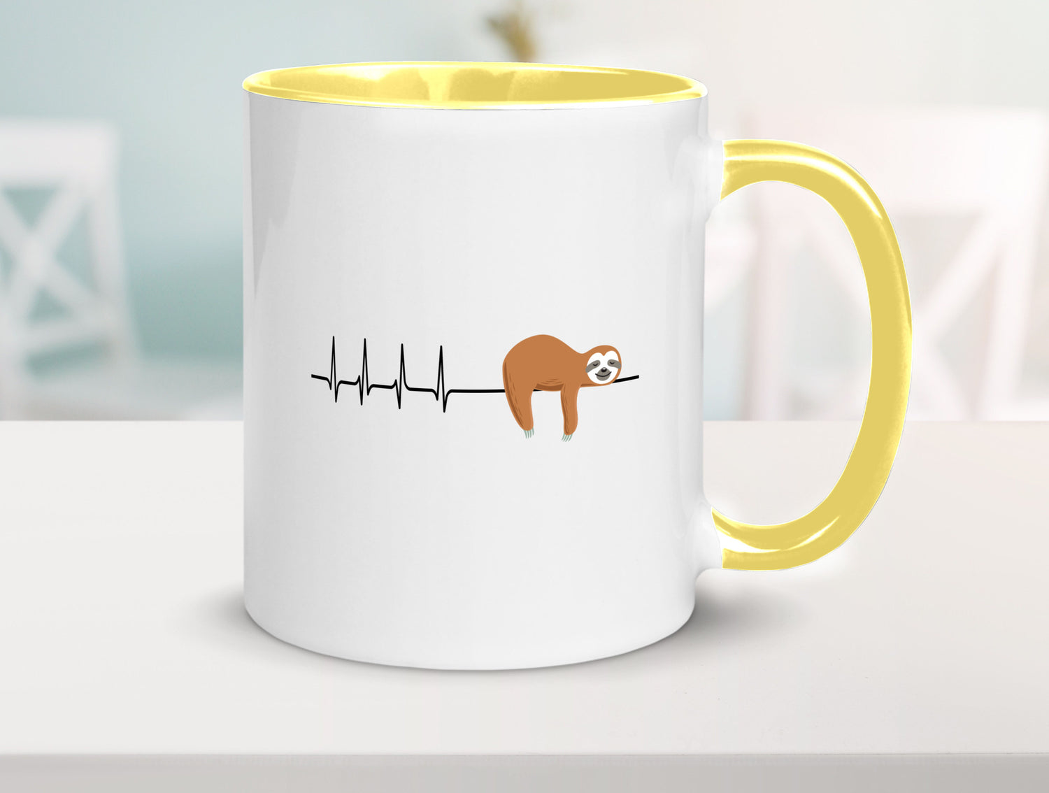 Herzschlag Faultier | Faulheit Morgenmuffel faul Humor Tierliebhaber