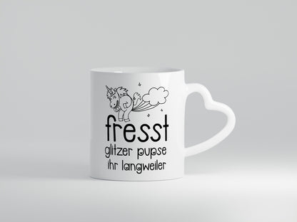Fresst die glitzer Pupse | Einhorn Ihr Langweiler Geschenk Humor Geschenkidee