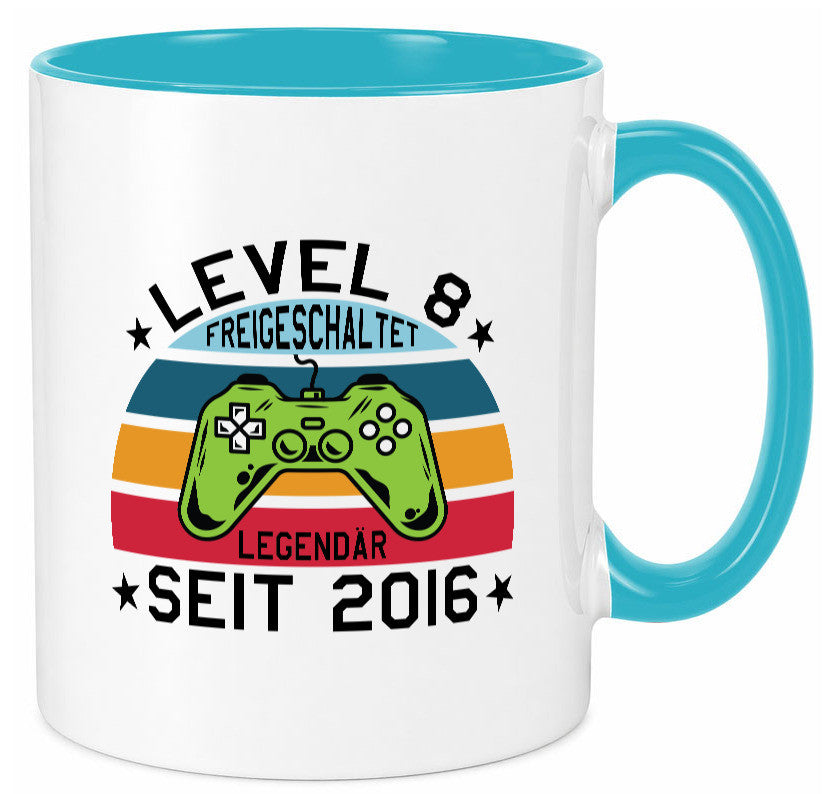 Level 8 | legendär seit 2016 Controller Geschenk Humor Geschenkidee lustiger Tasse