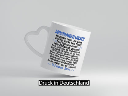 Aquarianer Unser | Aquarium Tasse Fische Gebet Witz lustig Humor Geschenkidee