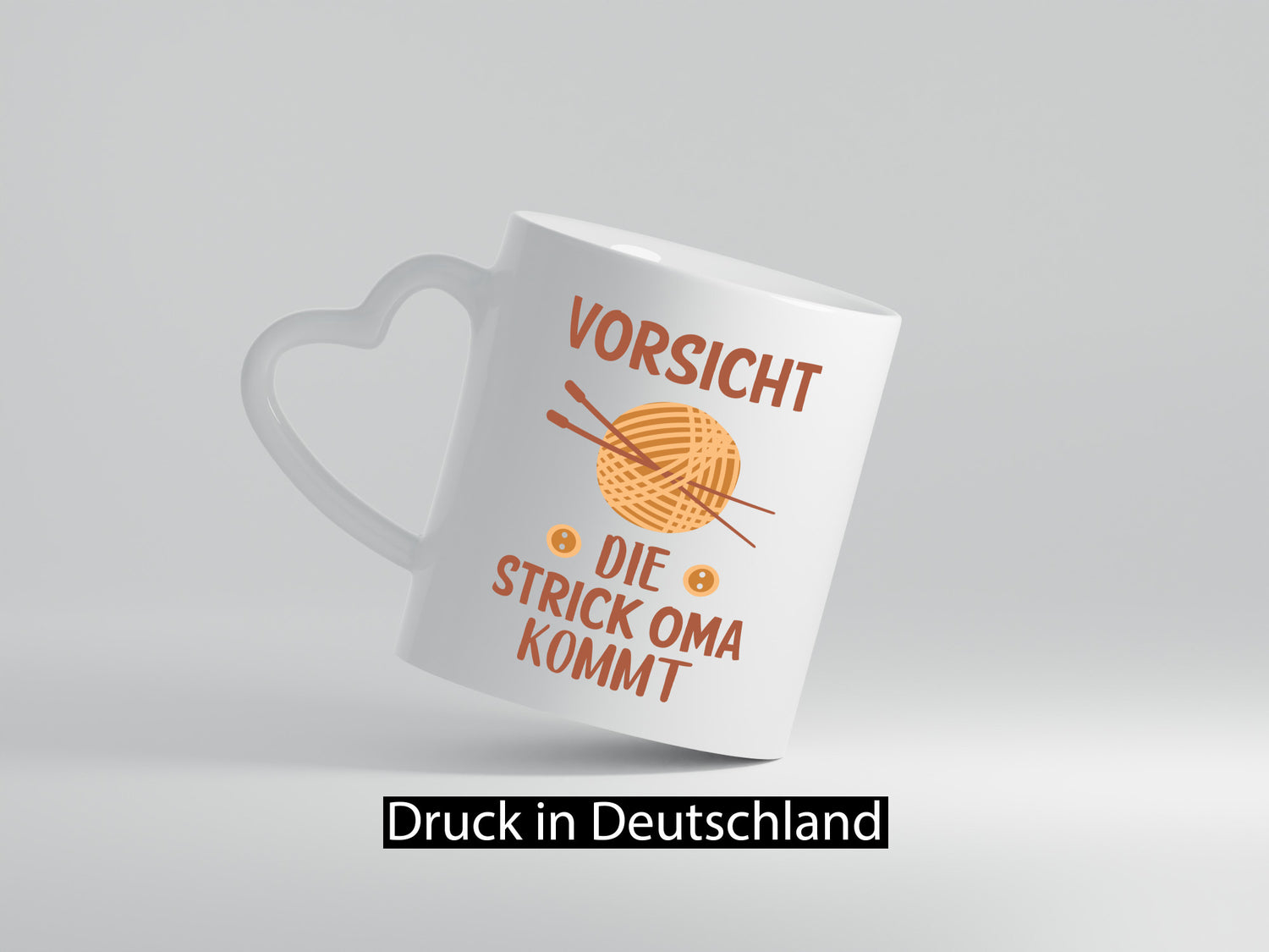 Vorsicht, Strickoma kommt | Wolle Stricknadeln Humor Familie Geschenkidee Tasse