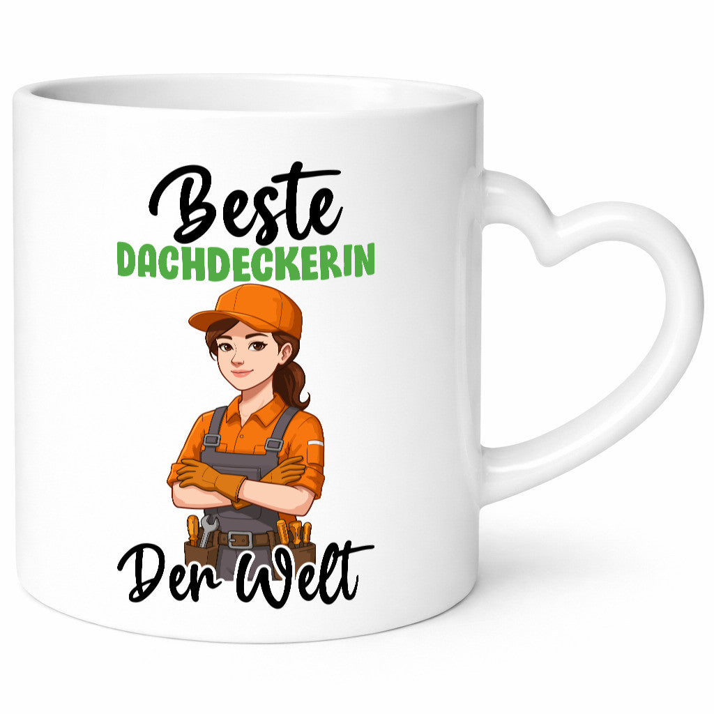 Beste Dachdeckerin | Dachbau Hausbau v2 Geschenkidee Humor Tasse