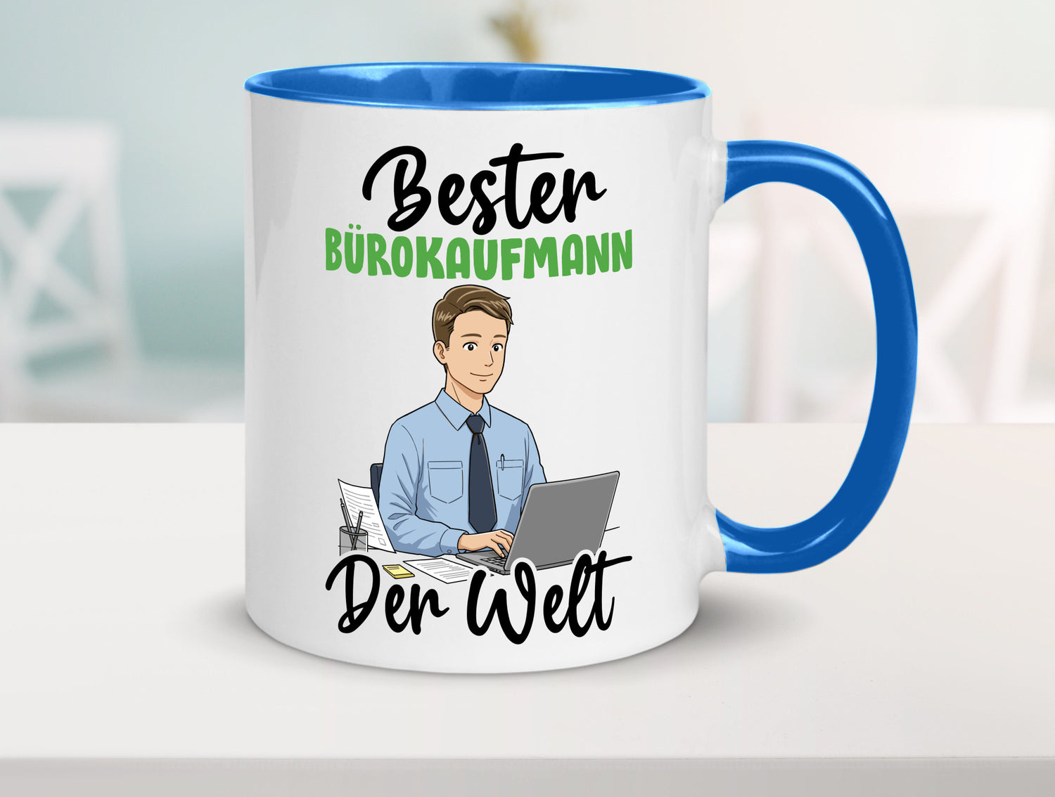 Bester Bürokaufmann | Kaufmann v2 lustig Arbeit Kollegen Büro Geschenk Tasse